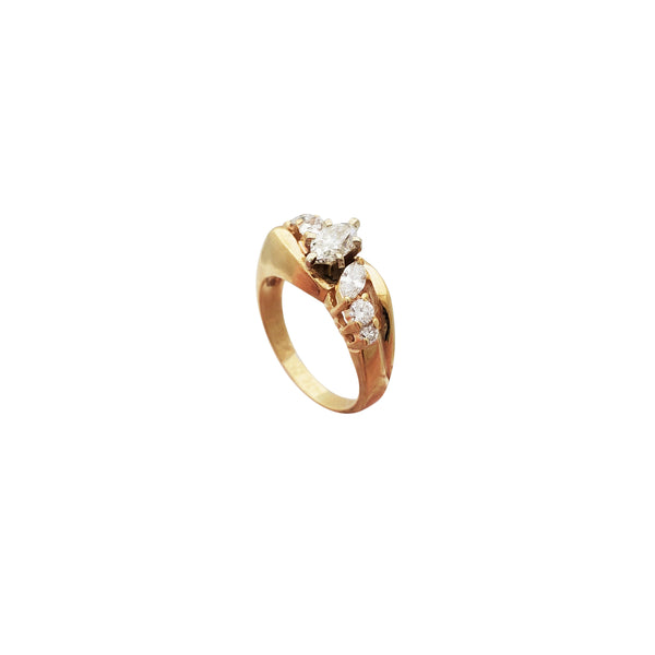 Diamond Stone Age Engagement Ring (14K)