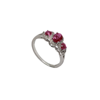 Diamond & Ruby Engagement Ring (14K)