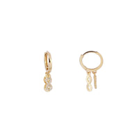 Double Infinity CZ Huggie Earrings (14K)