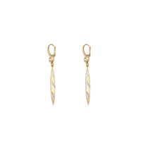 Drop Pointy CZ Huggie Earrings (14K)