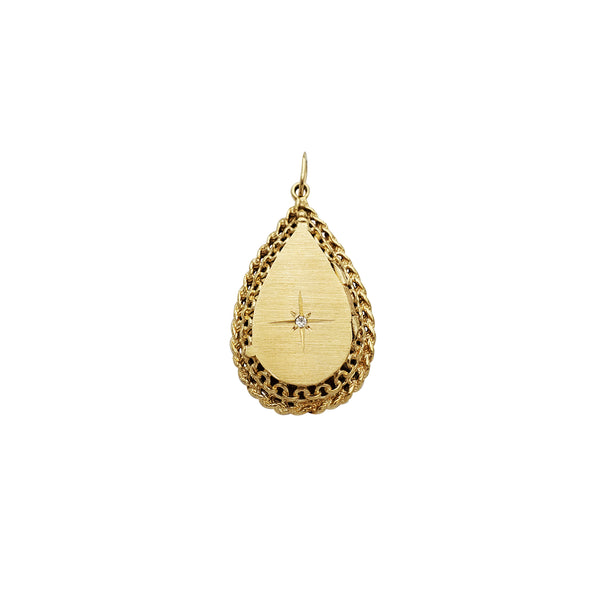 Drop Shape Locket Pendant (14K)