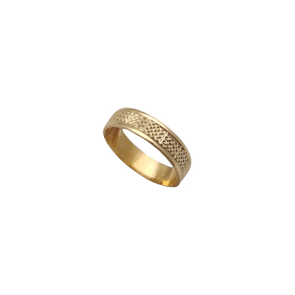 Florentine Cut Wedding Band (14K)