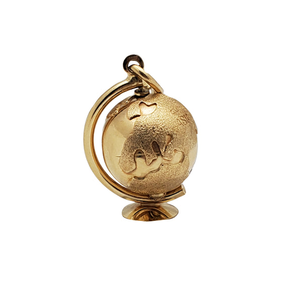 3D Globe Pendant (14K)