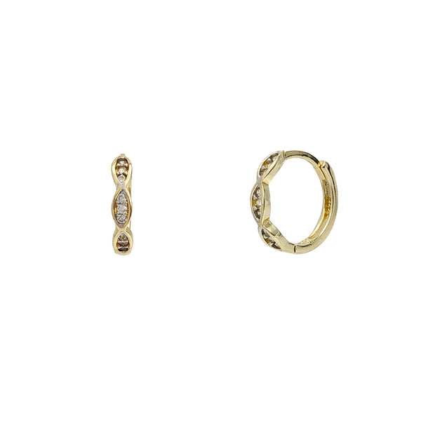 Zirconia Infitiny Huggie Earrings (14K)