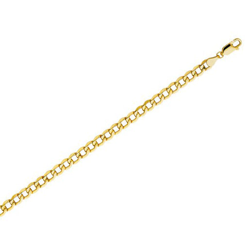 Hollow Italian Cuban Ankle Bracelet (14K)