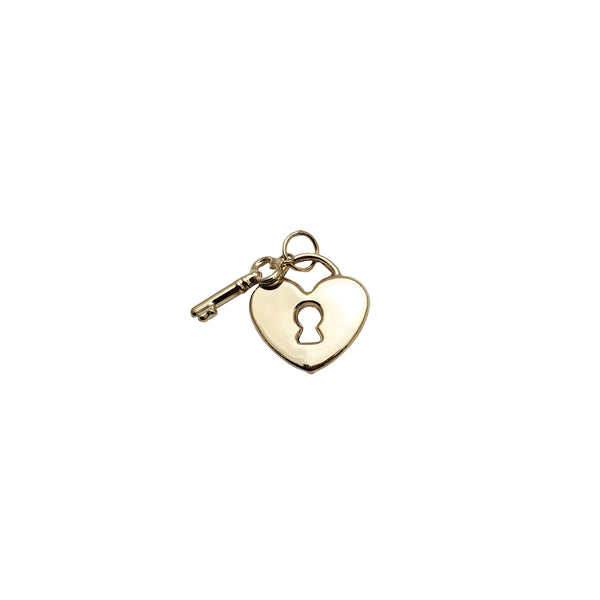 Locked Heart & Key Pendant (14K)