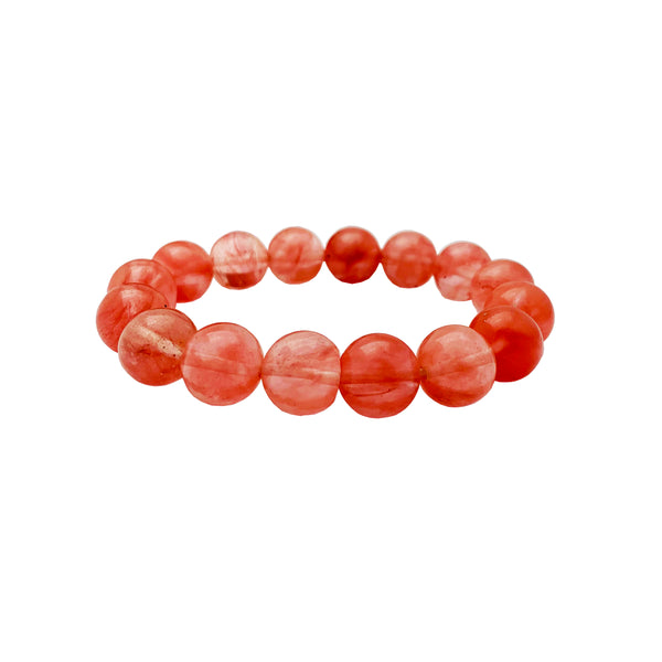 Rose Bead Jade Bracelet front - Popular Jewelry - New York