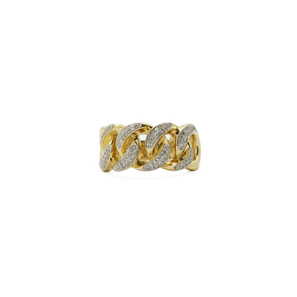 Diamond Miami Cuban Ring (14K).