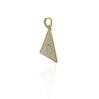 Diamond Pyramid mountain egyptian eye Pendant (10K).