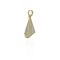 Diamond Pyramid mountain egyptian eye Pendant (10K).