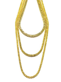 Two-Tone Hollow Diamond-Cut Popcorn Chain (14K/10K)