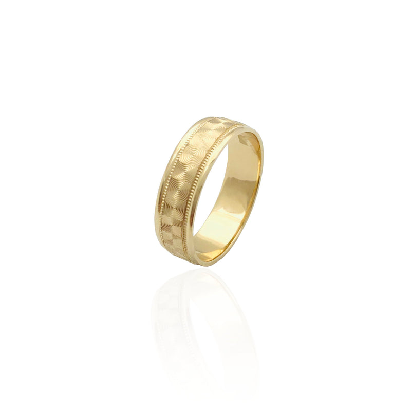 Ebbinghaus Diamond-Cut Wedding Band Ring (14K)