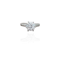 Six-Prong Solitaire Engagement Ring (Silver)