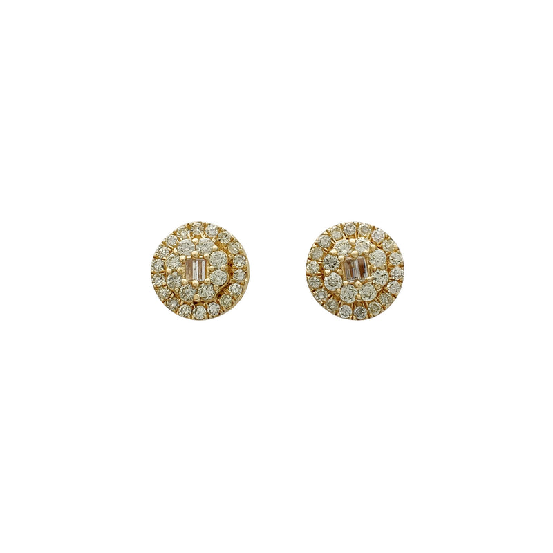 Diamond Round Cluster Stud Earrings (14K) Popular Jewelry New York