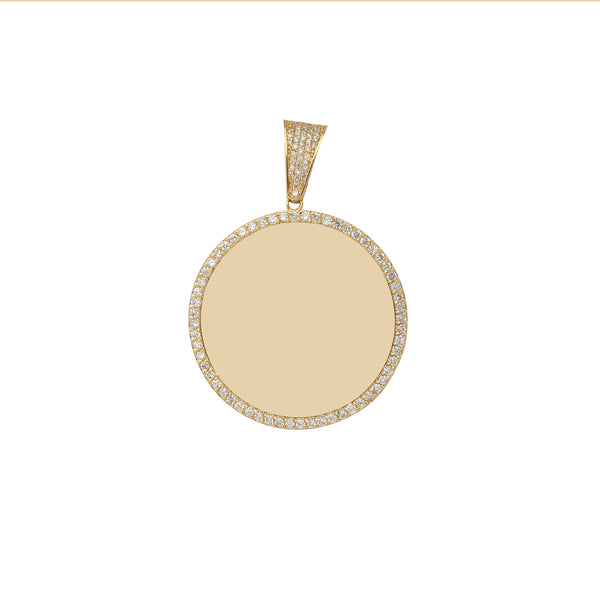 Diamond Round Picture Medallion Pendant (14K)