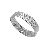 Checkered Semanario Bangle Bracelet (Silver)