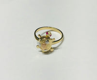 Turtle Tri-Color CZ Ring (14K)