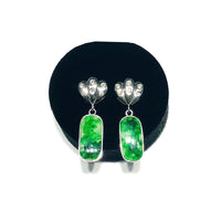 Oval Jade Diamond Earring (18K)