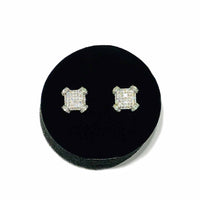 Square Diamond Stud Earring (14K)