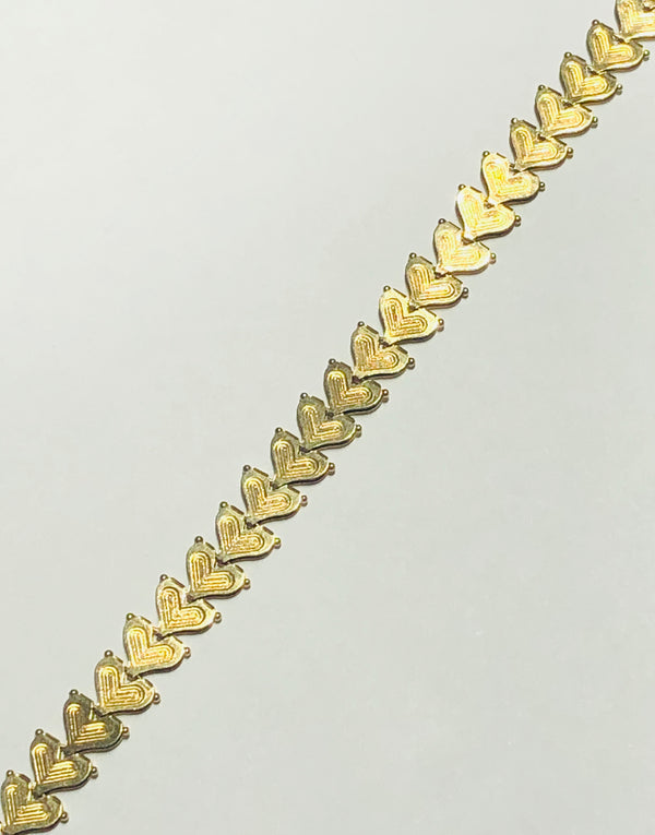 Full Heart Link Bracelet (14K)