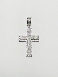 Diamond Prestigious-Cut Cross Pendant (14K)