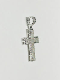 Diamond Prestigious-Cut Cross Pendant (14K)