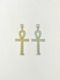 Diamond Ankh Cross Pendant (14K)