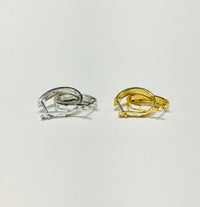 Oval shaped Huggie Diamond Earrings (14K)