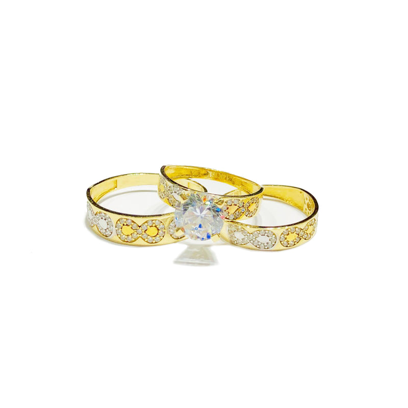 Three-Pieces Infinity CZ Ring (14K)