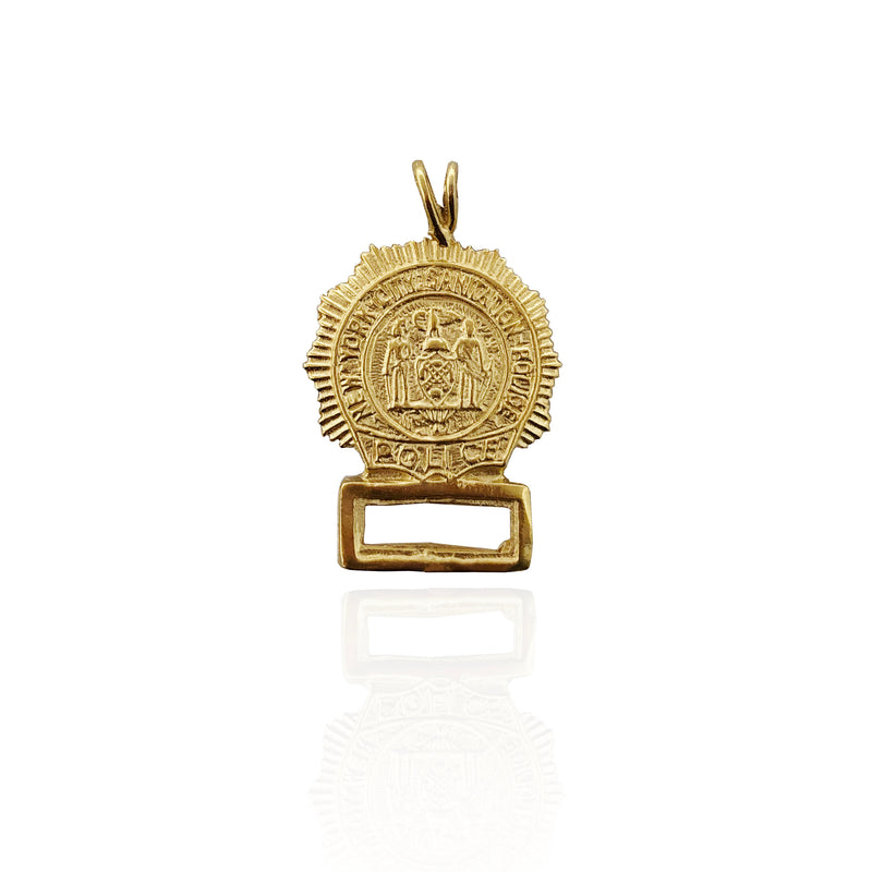 NYC Sanitation Police Badge Pendant (14K)