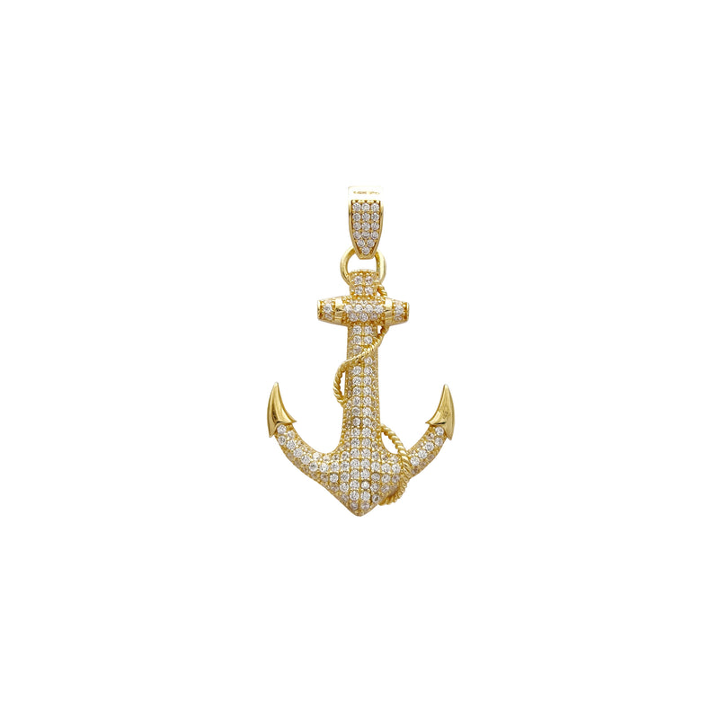 Iced out shop anchor pendant