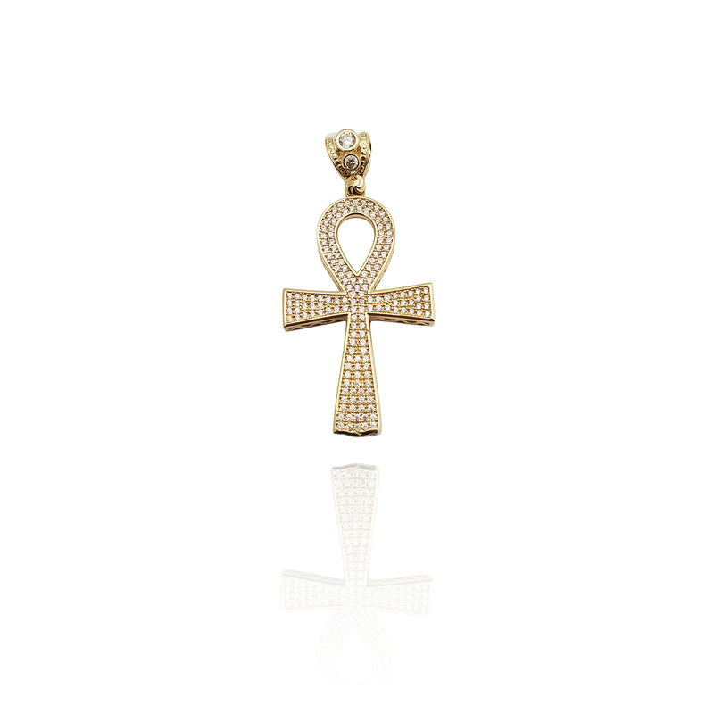 Iced-Out Ankh CZ Pendant (14K) New York Popular Jewelry