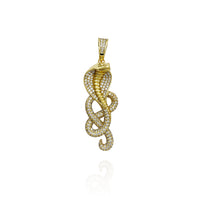 Iced-Out Cobra CZ Pendant (Silver)