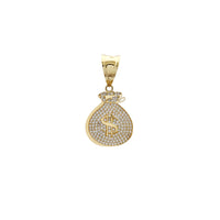 Small Size Iced-Out Money Bag Pendant (14K) Popular Jewelry New York