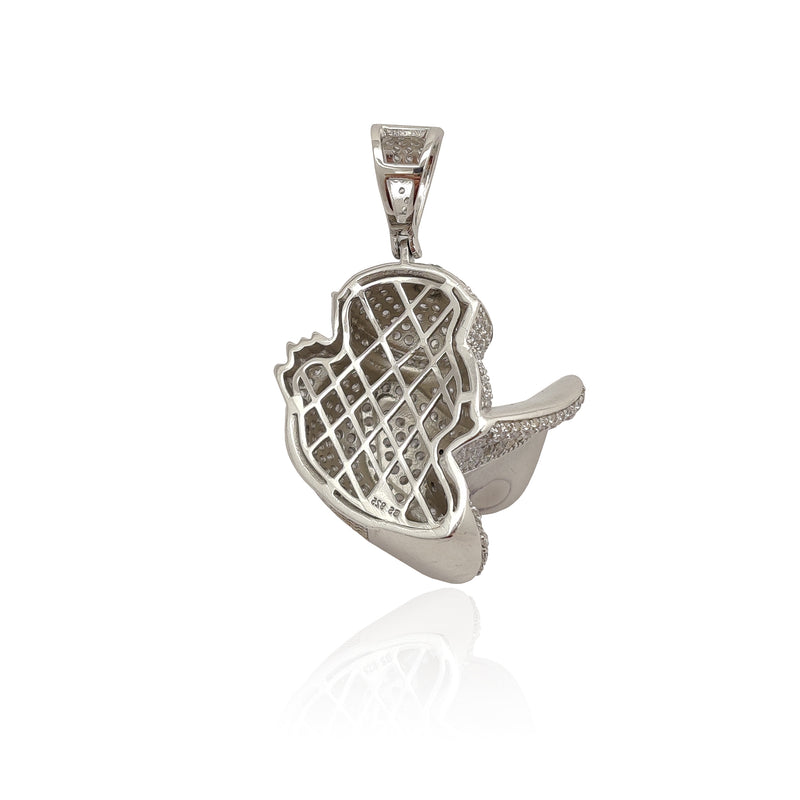 Iced-Out Donald Duck Pendant (Silver) Popular Jewelry New York