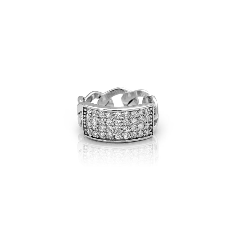 Icy Cuban Ring (Silver) Popular Jewelry New York