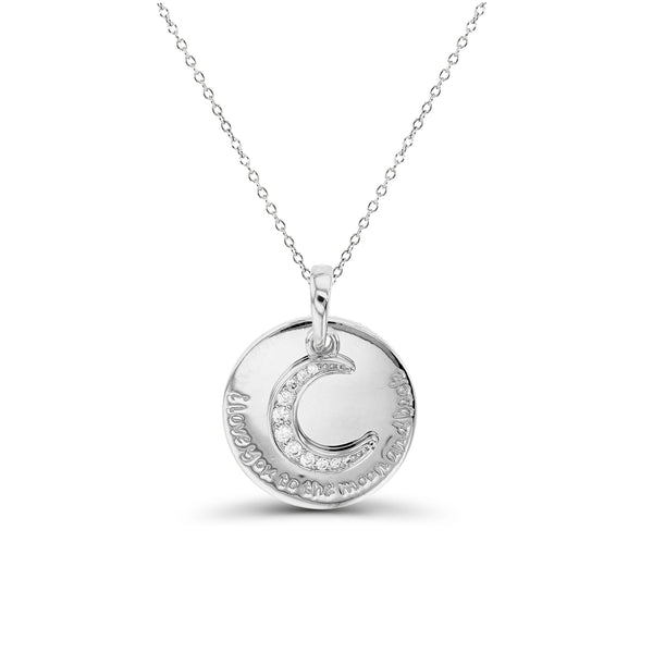 I Love You To The Moon Necklace (Silver)