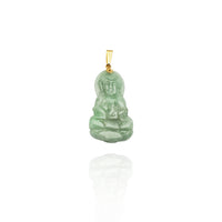 Jade  One Hand Up Guan Yin Pendant (14K) New York Popular Jewlery