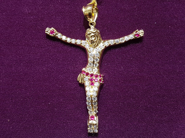 Iced-Out Jesus Pendant 10K - Lucky Diamond 恆福珠寶金行 New York City 169 Canal Street 10013 Jewelry store Playboi Charlie Chinatown @luckydiamondny 2124311180