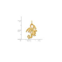 3-D Textured Glossy Dragon Pendant (14K)