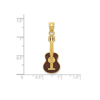 3-D Enameled Guitar Pendant (14K)