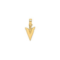 3-D Glossy Textured Arrowhead Pendant (14K)