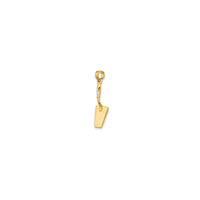 3-D Concrete Spatula Tool Pendant (14K)