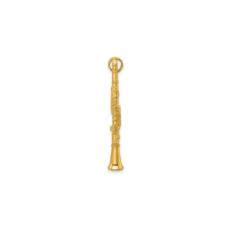 3-D Glossy Clarinet Pendant (14K)