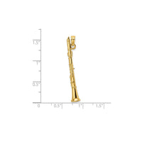 3-D Glossy Clarinet Pendant (14K)