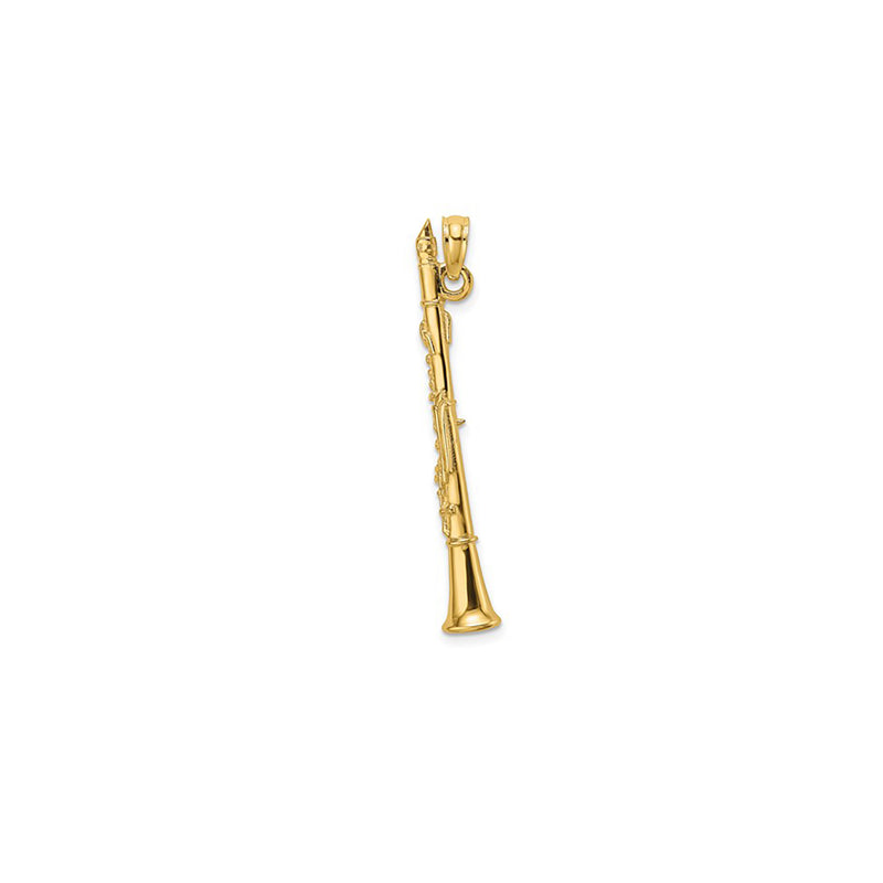 3-D Glossy Clarinet Pendant (14K)