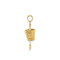 3-D Beach Bucket & Shovel Pendant (14K)