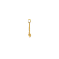 3-D Textured Sailing Boat Pendant (14K)