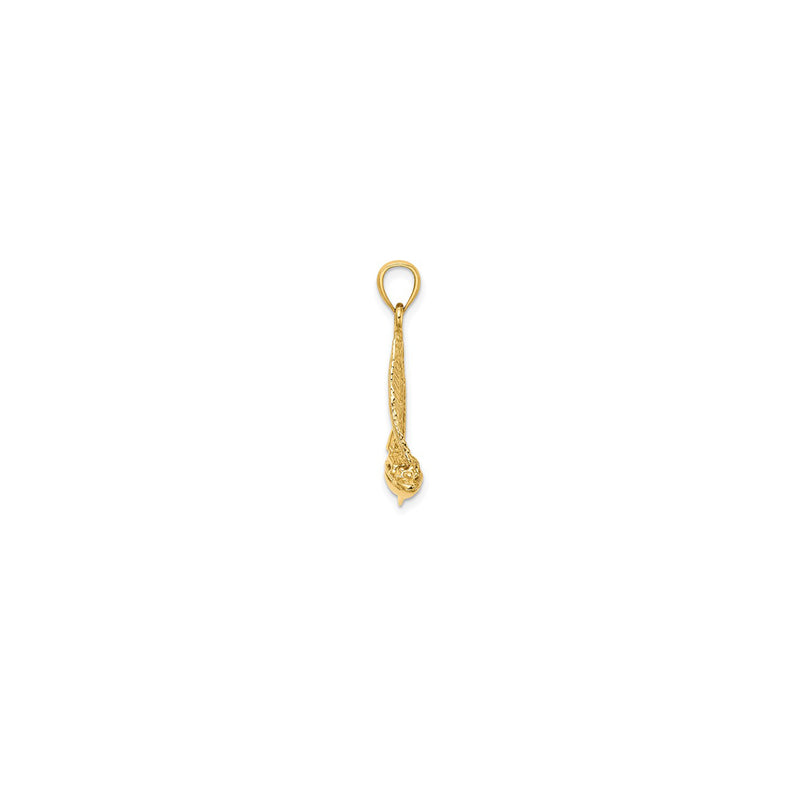 3-D Textured Sailing Boat Pendant (14K)