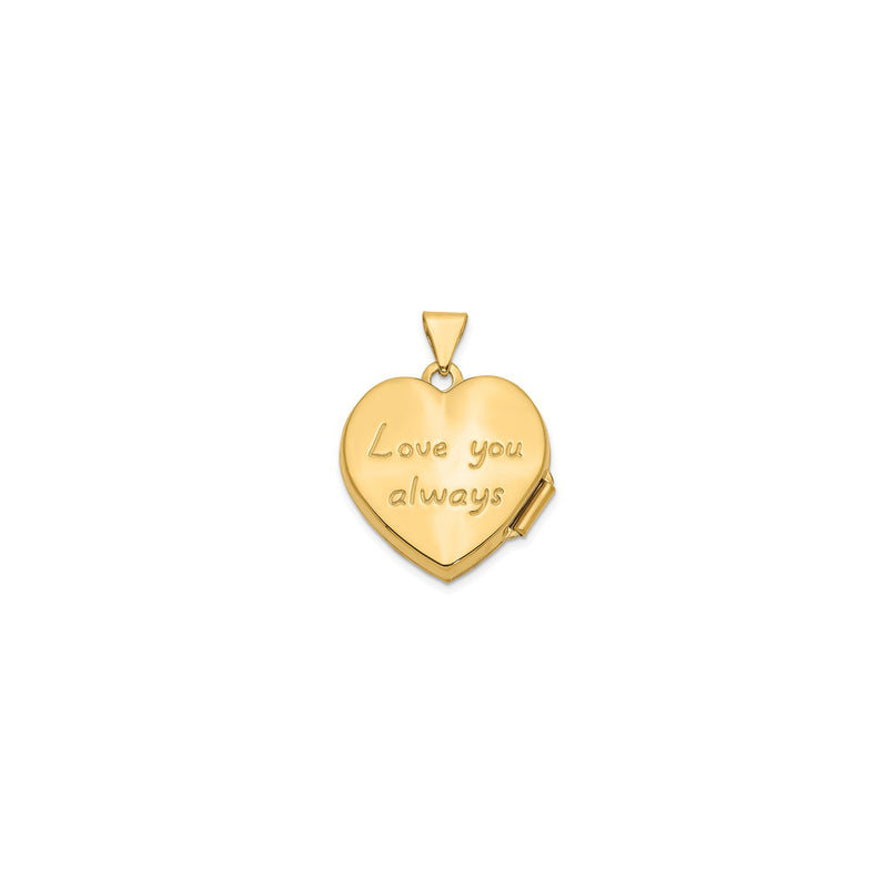 Heart Shape Locket With Love You Always Pendant (14K)